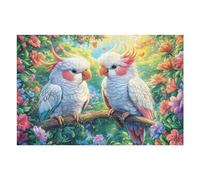 Branch White Parrots Puzzle 1000 Pezzi Intelligente E Creativo Adulti Bloom Branch Sky Rompicapo Sfida Impossibile Giochi Da Tavolo Idea Regalo Natale Per Lui E Amici 1000 PCS