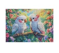 Branch White Parrots Puzzle 300 Pezzi Per Lui Amici E Colleghi Bloom Branch Sky Rompicapo Sfida Impossibile Giochi Da Tavolo Serate in Gruppo Regalo Natale 2025 300 PCS