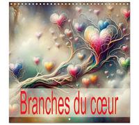 Branches du coeur (Calendrier mural carré 2026 30x30 cm) Calendrier double avec une page pour vos prises de notes: Coeurs d'arbres, une année de nature et d'amour réunis.