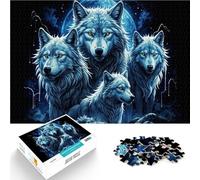 branco di lupi Puzzle da 1000 pezzi per adolescenti Aiuta il cervello ad allenare i giocattoli che creano dipendenza per coltivare la pazienza Regali di compleanno 38x26cm