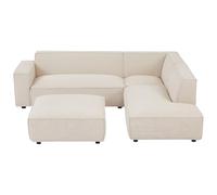 Brand Divano e pouf in Velluto a coste Beige - Angolo a destra - BORORE