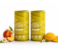 BRAND ITALIA - 2 Sali da Bagno Epsom PESCA E MANGO 350 g Contenitore