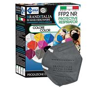 Brand Italia Mascherine FFP2 50 pz - Made in Italy CE0068 - Grigio Metallizzato, Taglia unica