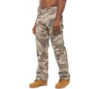 BRAND KRUZE Pantaloni cargo da combattimento KZ116 mimetici verdi camuffati pantaloni estivi jeans tutte le taglie della vita, Beige, 46W x 32L