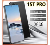 Brand New 15T Pro Smartphone 5G 7.3HD Android 15 22G + 2TB Doppia scheda SIM Telefono cellulare 8000mAh Telefoni cellulari sbloccati Versione globale