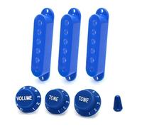 Brand New Pickup Cover 2T1V Manopola 48/50/52mm Pole Per Single Coil Pickup ST Chitarra Pickup Cover Strumenti Musicali parti di chitarra(Blue)