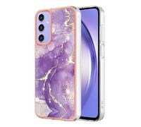 BRAND SET Cover per Samsung Galaxy A15 5G Placcatura in Conchiglia Marmo Custodia Morbida Siliconata Antiurto Sottile Protezione Gomma Gel Bumper Case per Samsung Galaxy A15 5G-Porpora