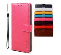 Brand Set Custodia per Ulefone Note 11P Case Cover in Similpelle Stile Portafoglio con Chiusura Magnetica Sicura Chiusura e Funzione Staffa Adatto per Ulefone Note 11P(Rosa Rossa)