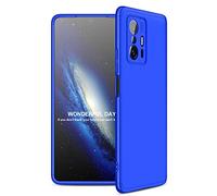 BRAND SET Custodia per Xiaomi 11T Pro/Xiaomi 11T Cover Rigida Ultra Sottile in PC Anti-Scratch Antiurto Bumper Case Protettiva per Xiaomi 11T Pro/Xiaomi 11T-Blu