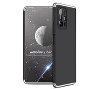BRAND SET Custodia per Xiaomi 11T Pro/Xiaomi 11T Cover Rigida Ultra Sottile in PC Anti-Scratch Antiurto Bumper Case Protettiva per Xiaomi 11T Pro/Xiaomi 11T-Argento nero