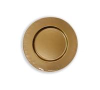 BRANDANI 51034 1 SOTTOPIATTO ORO VETRO, cm d 32, Luminoso Colore Oro, Natale, Lavaggio a Mano
