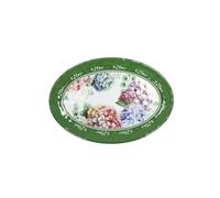 Brandani 51196 VASSOIO OVALE FLORA MELAMINA, cm 35x25, decori floreali, delicate ortensie e foglioline, Lavastoviglie, BPA free