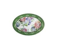 Brandani 51197 VASSOIO OVALE FLORA MELAMINA, cm 50,5x35,5, decori floreali, delicate ortensie e foglioline, Lavastoviglie, BPA free