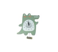 BRANDANI 51309 Orologio Coccodrillo Con Pentolo in MDF, 26.5x32h cm, Verde