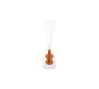 Brandani 51702 DIFFUSORE DI FRAGRANZA MINI BUBBLE AMBRA VETRO C/BASTONCINI FIBER WOOD, ø 8.5x12.5h cm