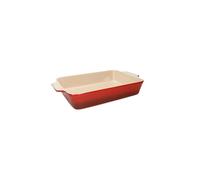 Brandani 52061 Pirofila “Reactive Red” Stoneware 44×27 cm, con Manici, Forno/Microonde/Freezer/Lavastoviglie - Rosso