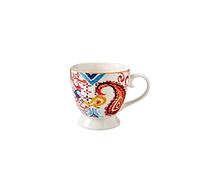 Brandani 52129 Mug Samba Brasilia New Bone China Capienza 400 ml d 10x10,5h cm Set 2 Pezzi