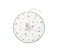 Brandani 52250 Decoration Nonna Rosa Ceramica Sughero Diametro 20 cm Foro Con nastro Bianco Sottopentola