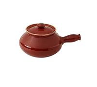 Brandani 52268 Patatiera/Castagnera Rossa Con Coperchio Terracotta Da Fuoco