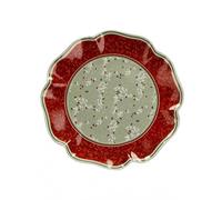 Brandani 52393 Piatto Portata Connubio Porcellana, Diametro 31 cm, Colore Rosso