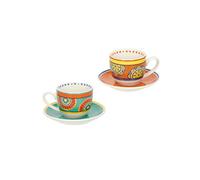 BRANDANI 52580 Set 2 Tazzine Caffè Mediterranea Porcellana
