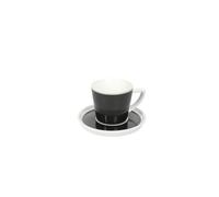 Brandani 52833 TAZZINA CAFFE SHANTI CON PIATTINO NEW BONE CHINA 100 ml Colore Nero