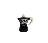Brandani 52858 CAFFETTIERA SHANTI 1 TAZZA ALLUMINIO NERO, cm 12x7x13h, 1 tazza, Fornello Gas, No Induzione