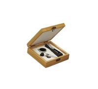 Brandani 52918 Set Degustazione Vino 3 Pezzi con Cofanetto in Bamboo â€“ Elegante Set per la Conservazione e Degustazione del Vino