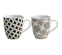 Brandani 53177 Alhambra Tazza, Set 2 pezzi, Stoneware multicolore