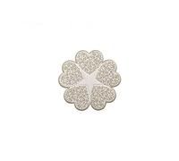 BRANDANI 53230 Sottopentola in Ceramica a Forma di Cuore con Fat, Argento