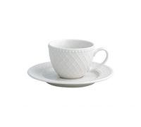 Brandani 53370, set 6 tazzine caffè porcellana Burlesque bianco