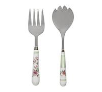 BRANDANI Nonna Rosa Set 2 Posate a Servire 23cm Manico in Porcellana