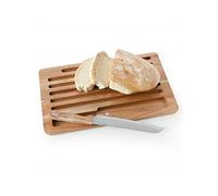 Brandani 54010, tagliere pane in acacia con coltello in acciaio inox