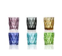Brandani 54111 Set 6 Bicchieri Diamante colori assortiti vetro