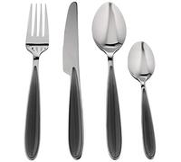 Brandani 54289, Set 16 posate grigio perla acciaio inox, per 4 persone