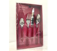 Brandani 54523, set 16 posate vermiglio acciaio inox, per 4 persone