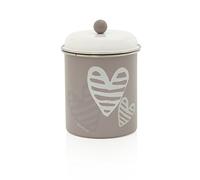 Brandani 55796, barattolo batticuore tortora in alluminio