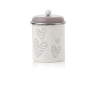 Brandani 55797, barattolo Batticuore bianco in alluminio