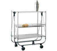 Brandani 59334 - Carrello per Servizio, Pieghevole, Colore: Trasparente
