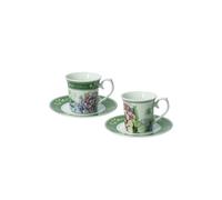 BRANDANI 92250 TAZZINA CAFFE FLORA SET 2 PZ NEW BONE CHINA ø 13x7 h cm