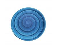 BRANDANI Acquerello Piatto Piano 27,5 cm Ceramica Blu 2 Pezzi