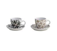 BRANDANI Alhambra Set 2 Tazzine Tazze Caffè 10x8,5cm Porcellana
