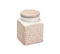 BRANDANI barattolo piccolo in porcellana con coperchio bamboo collezione Campo ai Fiori