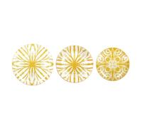 BRANDANI Batik Servizio Tavola Piatti Set 18 Pezzi Giallo Porcellana