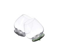 BRANDANI Bicchiere Basculante Verde e Fumé Set 2 Pezzi Vetro 500ml