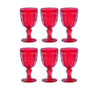 BRANDANI Bicchiere Calice Rouge Rosso Set 6 Pezzi Vetro 15cm Tavola di Natale