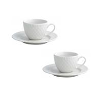BRANDANI Burlesque Tazza Caffè con Piattino Set 2 Pezzi 100ml Porcellana