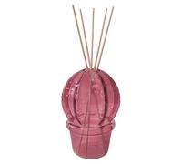BRANDANI Cactus Diffusore di Fragranza con Bastoncini 14,5cm Vetro Viola