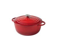 BRANDANI CASSERUOLA COCOTTE ROSSA GHISA SMALTATA 5 lt Misure: D24X33X18H