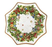 BRANDANI Christmas Vassoio Natalizio a Stella 27cm Porcellana